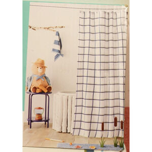 Pillowfort Plaid Kids' Shower Curtain Blue